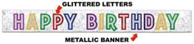 Metallic Happy Birthday Banner