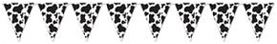 Cow Print Pennant Banner