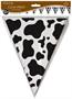 Cow Print Pennant Banner