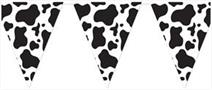 Cow Print Pennant Banner