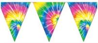 Tie-Dyed Pennant Banner