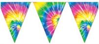 Tie-Dyed Pennant Banner