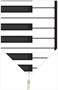 Printed Piano Keyboard Table Runner
