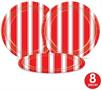 Red & White Stripes Plates