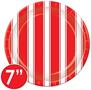 Red & White Stripes Plates