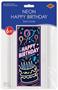 Neon Happy Birthday Door Cover