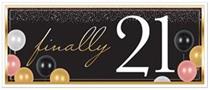 Finally 21 Oversized Sign Banner