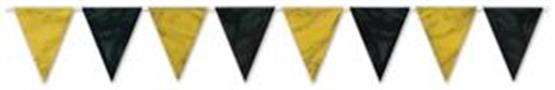 Black & Gold Pennant Banner