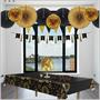 Black & Gold Pennant Banner