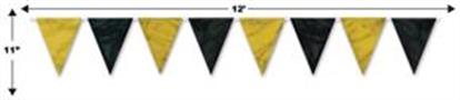 Black & Gold Pennant Banner