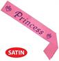 Glittered Princess Satin Sash