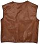 Faux Brown Leather Cowboy Vest w/Fringe