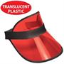 Clear Red Plastic Dealer's Visor
