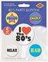 80's Party Buttons