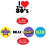 80's Party Buttons