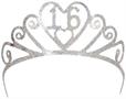 Glittered Metal "16" Tiara