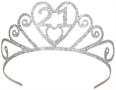 Glittered Metal "21" Tiara