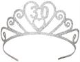 Glittered Metal "30" Tiara