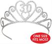 Glittered Metal "30" Tiara