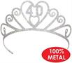 Glittered Metal "40" Tiara