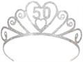 Glittered Metal "50" Tiara
