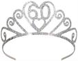 Glittered Metal "60" Tiara
