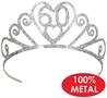Glittered Metal "60" Tiara