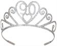 Glittered Metal "90" Tiara