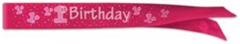 "1st" Birthday Satin Sash