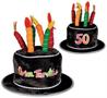 Plush "50" Over The Hill Cake Hat