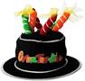 Plush "50" Over The Hill Cake Hat