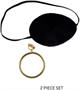 Pirate Eye Patch w/Plastic Earring