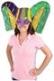 Masked Mardi Gras Hat w/Sequined Drape