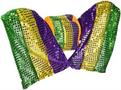 Masked Mardi Gras Hat w/Sequined Drape