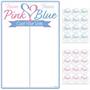 Gender Reveal Tally Board & Stickers