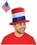 Plush Patriotic Top Hat w/American Flag