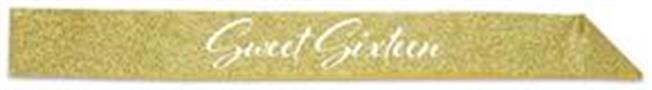 Sweet Sixteen Glittered Sash