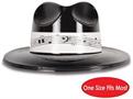 Black Plastic Fedora w/Music Band