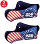 Pkgd Prtd Semiquin Patriot Hats