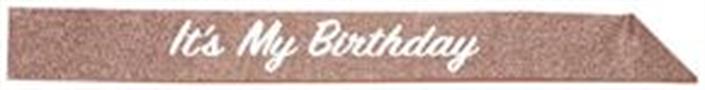 It's My Birthday Glittered Sash