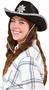 Black Felt Cowgirl Hat w/Gemstones