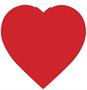 Printed Heart Cutout