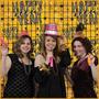 Happy New Year Metallic Square Curtain