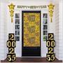 Happy New Year Metallic Square Curtain