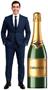 Champagne Bottle Stand-Up