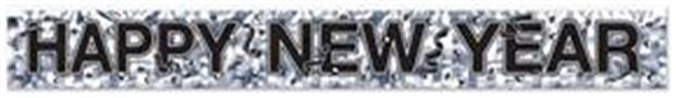 Metallic Happy New Year Fringe Banner