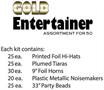 Gold Entertainer Asst for 50
