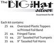 The Big Top Hat Silver Asst for 50