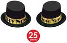 Gold Top Hat Asst for 50