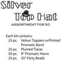 Silver Top Hat Asst for 50